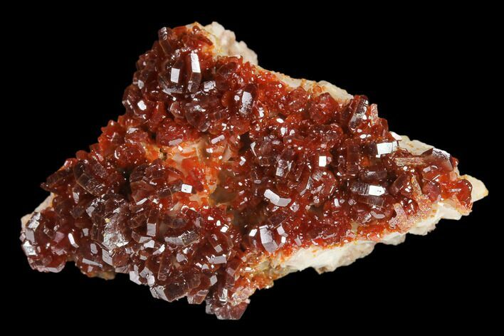 Ruby Red Vanadinite Crystals on Barite - Morocco #134676